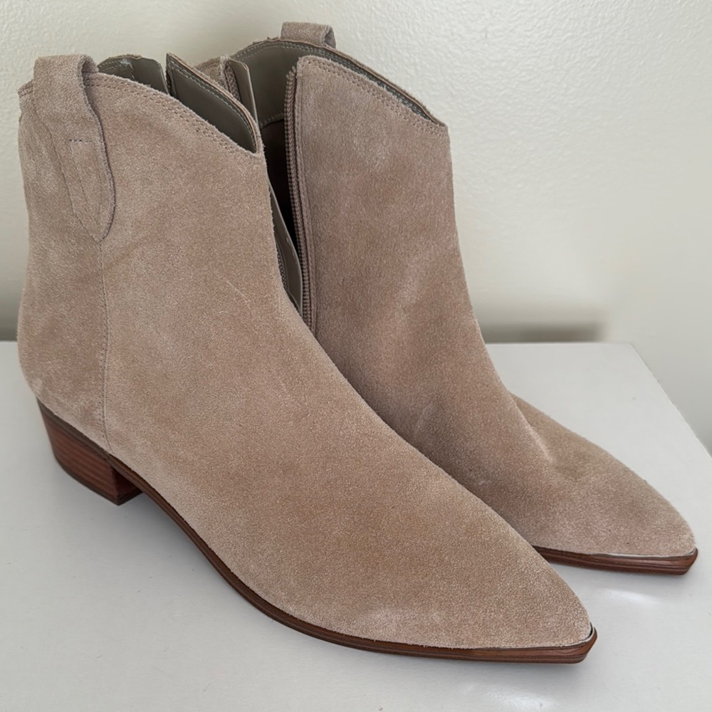 Marc Fisher Women's Suede Ankle Boots - Tan